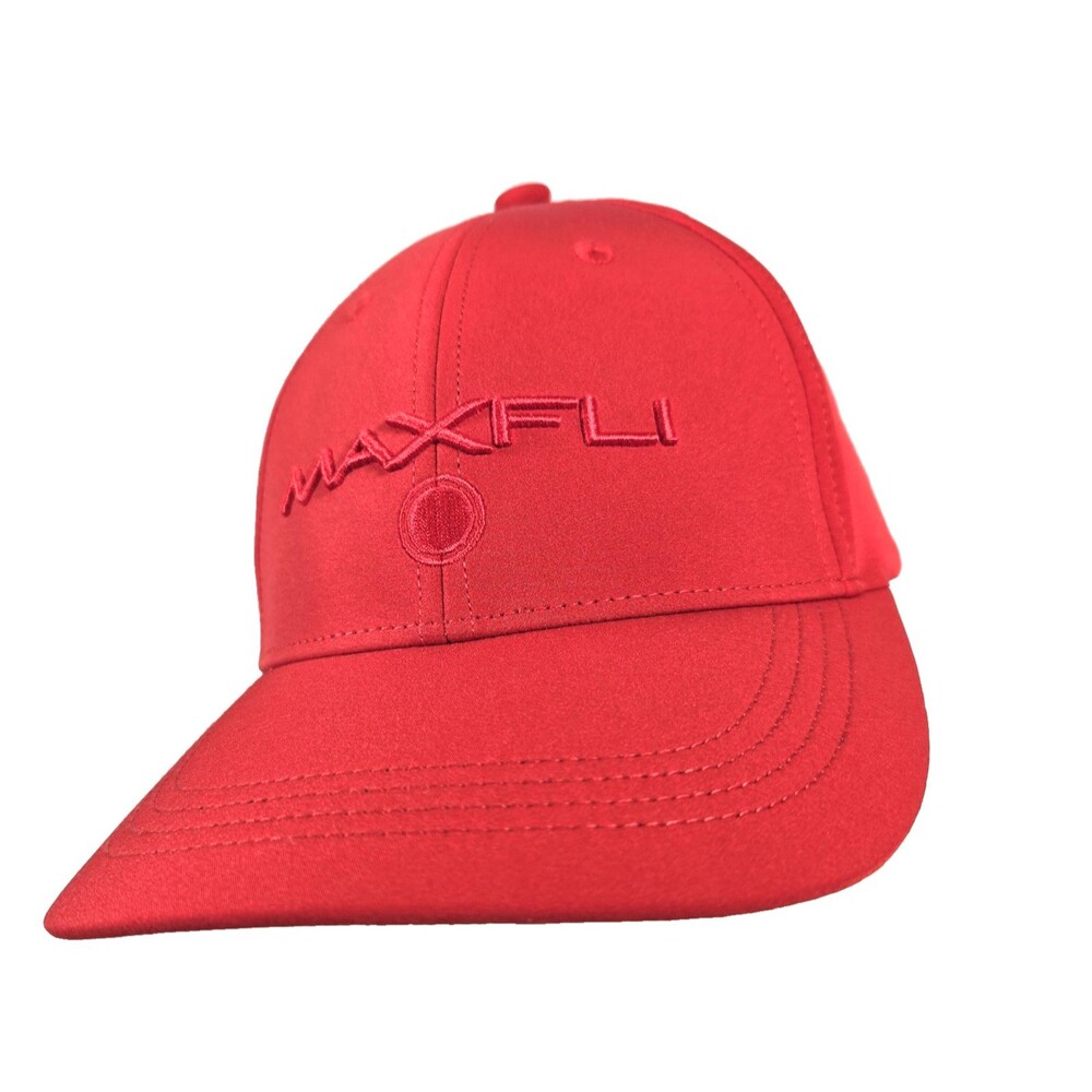 Maxfli Tour Men's Tech Cap Red 3D Logo Golf Hat Strap Back NEW